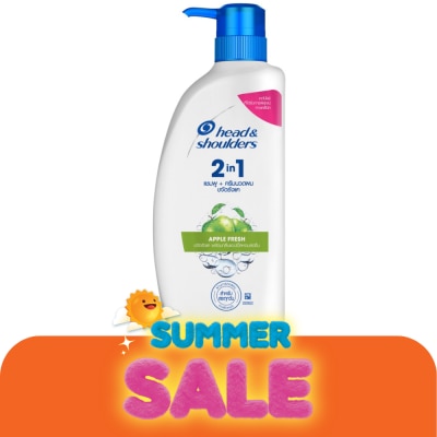 Head&Shoulder - เฮด แอนด์ โชว์เดอร์ 2อิน1 แชมพู+ครีมนวด แอนตี้ แดนดรัฟ แอปเปิ้ล เฟรช 370 มล.