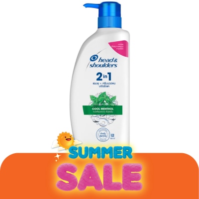 Head&Shoulder - เฮด แอนด์ โชว์เดอร์ 2อิน1 แชมพู+ครีมนวด แอนตี้ แดนดรัฟ คูล เมนทอล 370 มล.