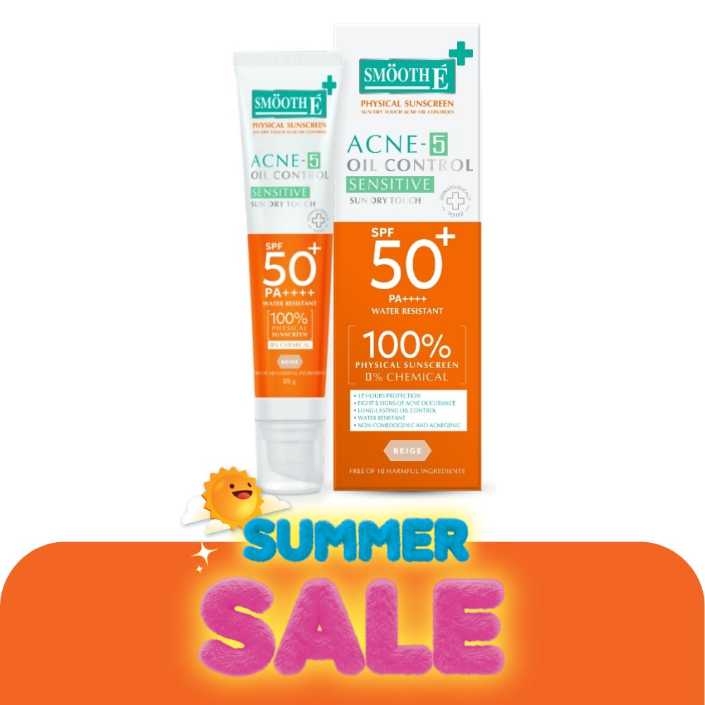 Smooth E Sun Physical Sun Dry Touch SPF50+ PA++++ 35 ml.