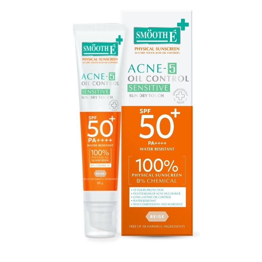 Smooth E Sun Physical Sun Dry Touch SPF50+ PA++++ 35 ml.