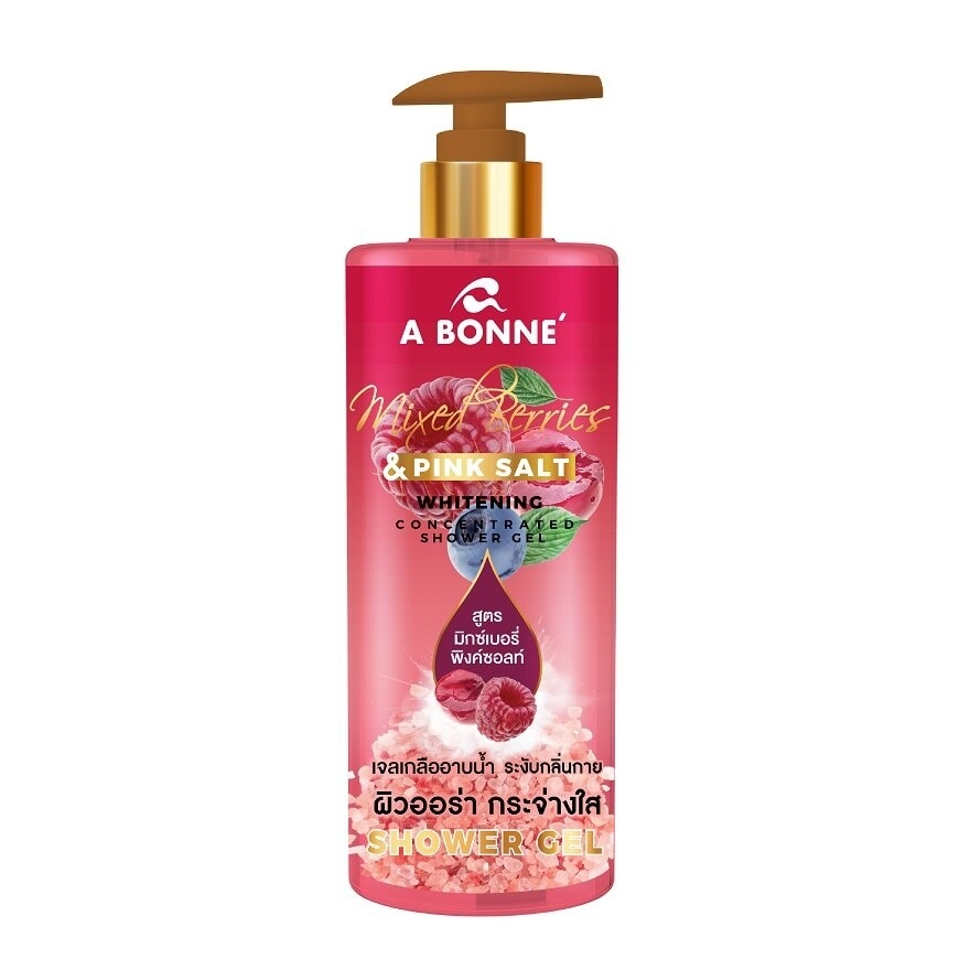 A Bonne' Shower Gel Mixed Berries Pink Salt Whitening Concentrated 450 Ml.