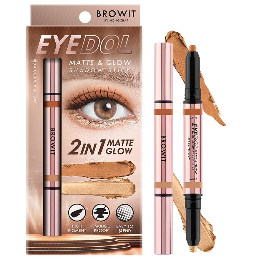 Browit Eyedol Matte And Glow Shadow Stick 1g. 04 Copper Glow