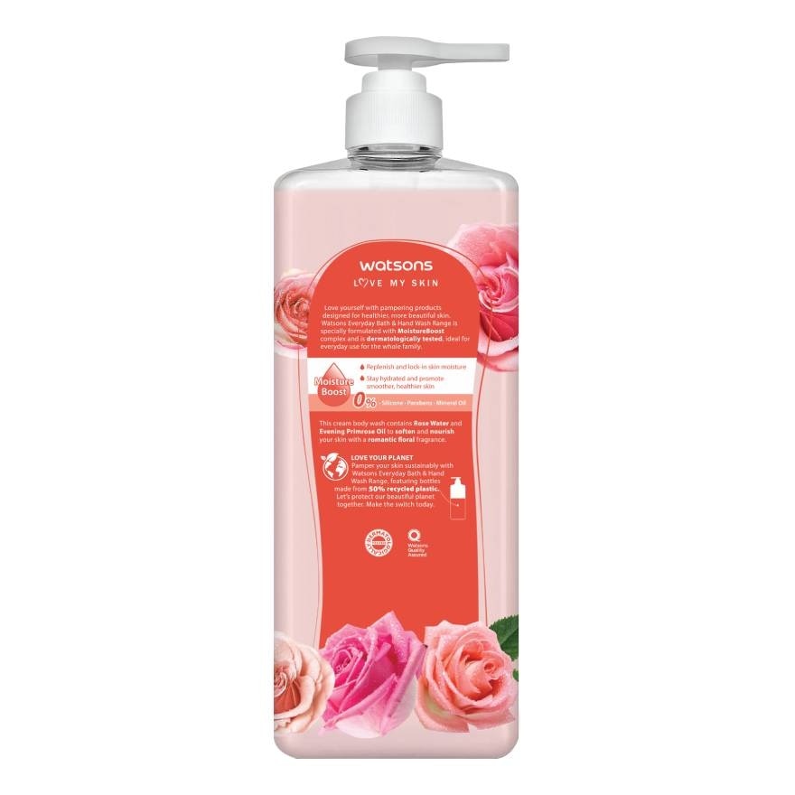 Watsons Love My Skin Softening Cream Body Wash 1000ml.