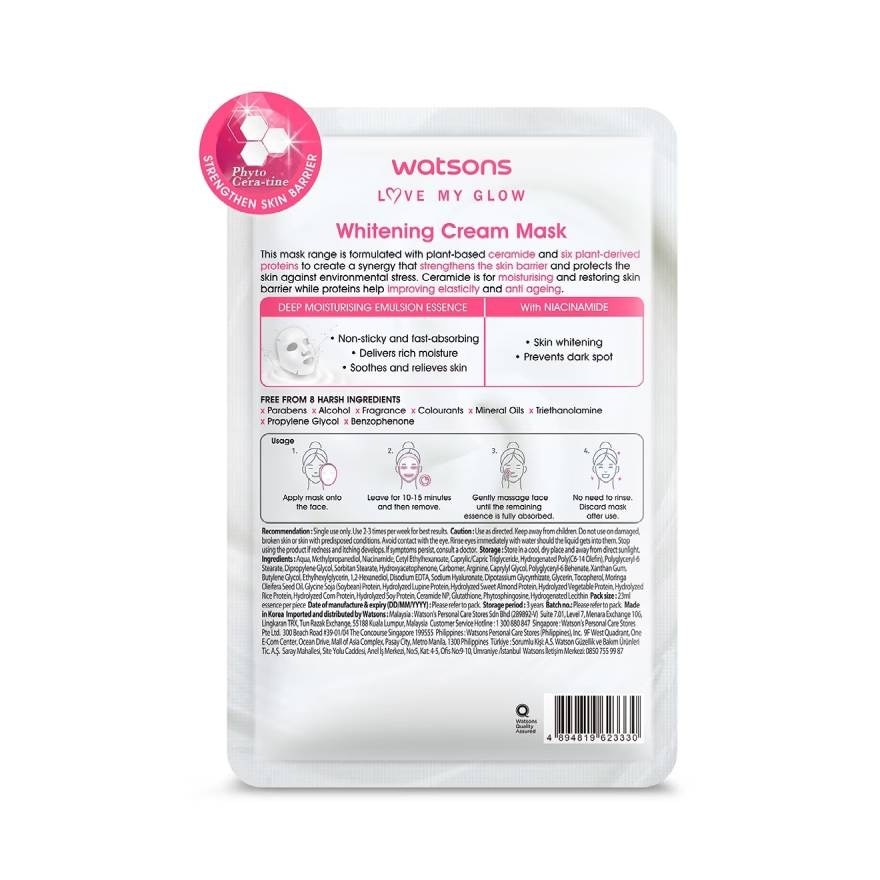 Watsons Whitening Cream Mask 1 sheet.