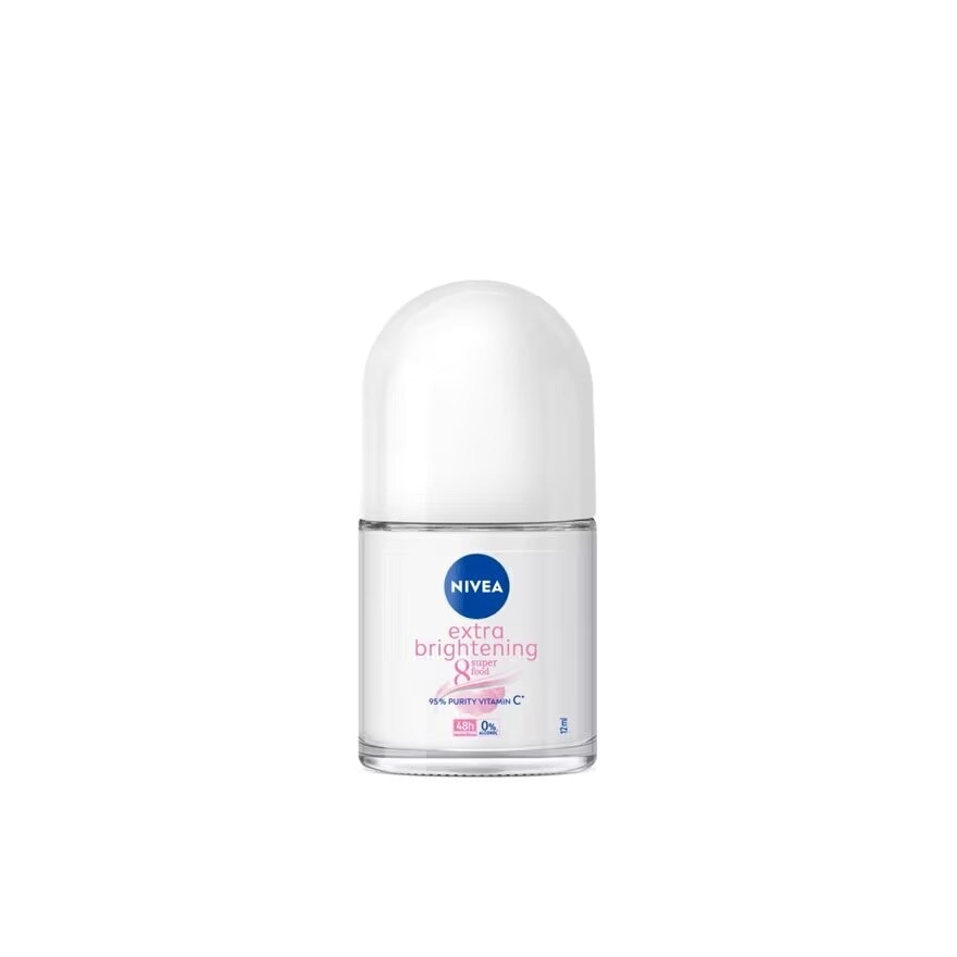 NIVEA Roll On Extra Brightening 8 Super Food 12 Ml. โรลออน ระงับกลิ่นกาย