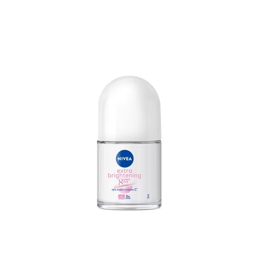 NIVEA Roll On Extra Brightening 8 Super Food 12 Ml. โรลออน ระงับกลิ่นกาย