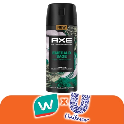 Axe - แอ๊กซ์ พรีเมียม ดีโอโดแรนท์ บอดี้ สเปรย์ เอมเมอรัลด์ เซจ 135 มล. น้ำหอม ระงับกลิ่นกาย