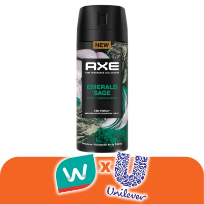 Axe - แอ๊กซ์ พรีเมียม ดีโอโดแรนท์ บอดี้ สเปรย์ เอมเมอรัลด์ เซจ 135 มล. น้ำหอม ระงับกลิ่นกาย