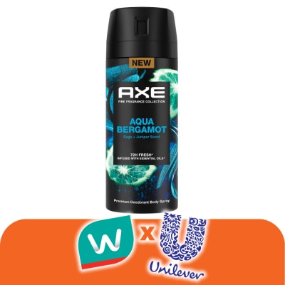 Axe - แอ๊กซ์ พรีเมียม ดีโอโดแรนท์ บอดี้ สเปรย์ อควา เบอกาม็อท 135 มล. น้ำหอม ระงับกลิ่นกาย