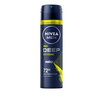 Nivea NIVEA MEN Spray Deep Extrem 150 Ml. สเปรย์ ลดเหงื่อ ระงับกลิ่นกาย