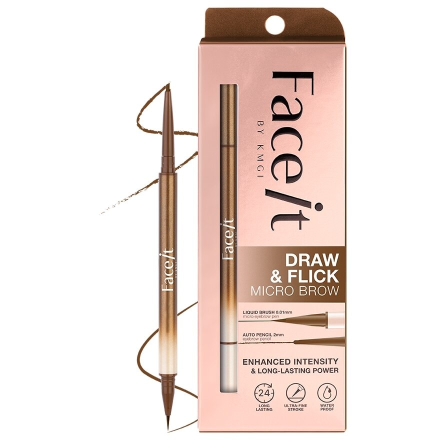 Face It #Face It Draw & Flick Micro Brow 0.4g 01