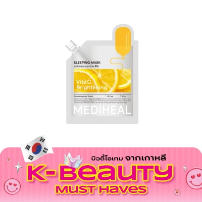 Mediheal เมดิฮีล สลีปปิ้ง มาสก์ ไวต้า ซี ไบรท์เทนนิ่ง 20 มล. image