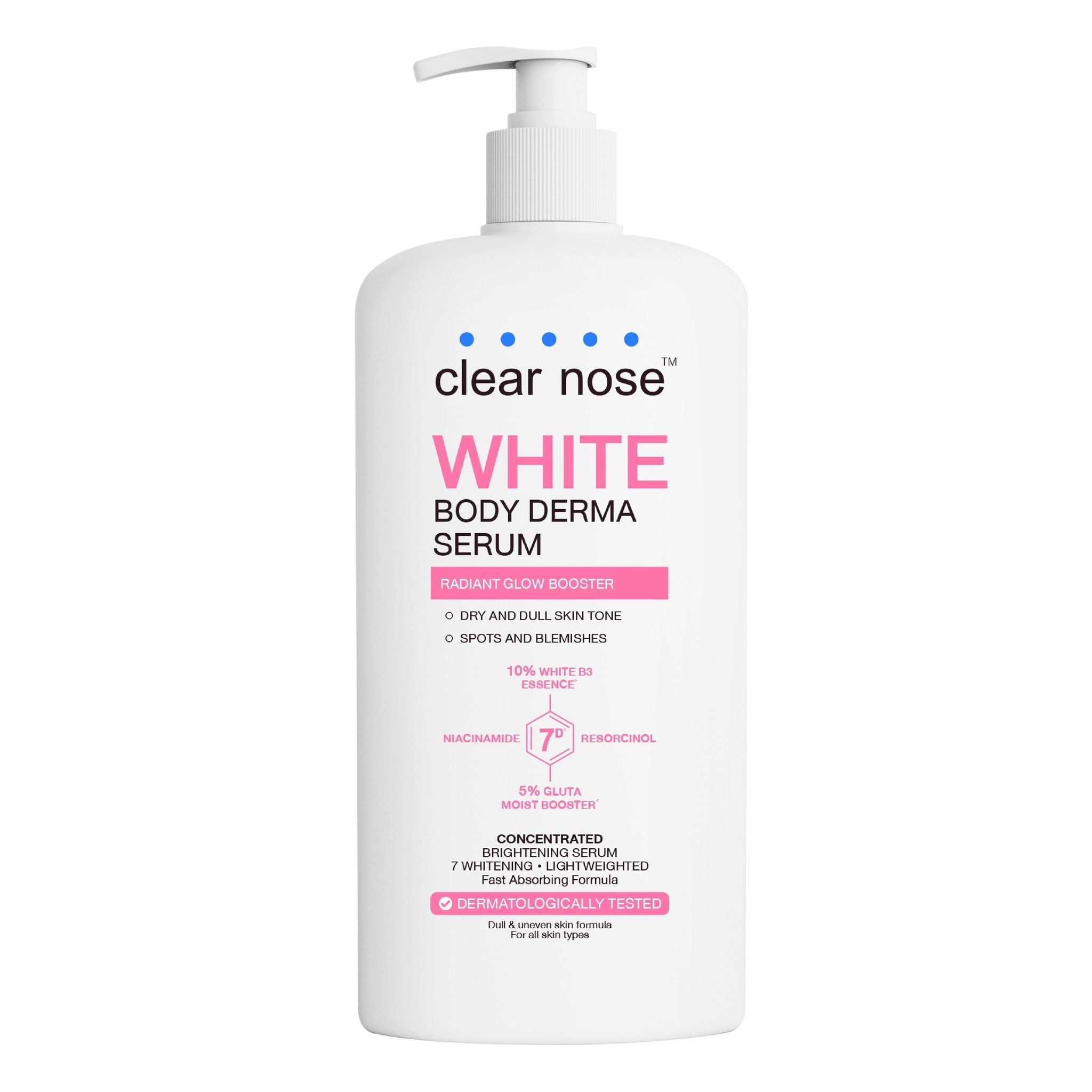เคลียร์โนส ไวท์ บอดี้ เดอร์ม่า เซรั่ม คอนเซนเทรตเต็ด 250 มล. เซรั่มบำรุงผิวกาย