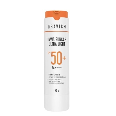 Gravich กราวิช อินวิซ ซันแคป อัลตรา ไลท์ ซันสกรีน SPF 50+ PA++++ 40 กรัม