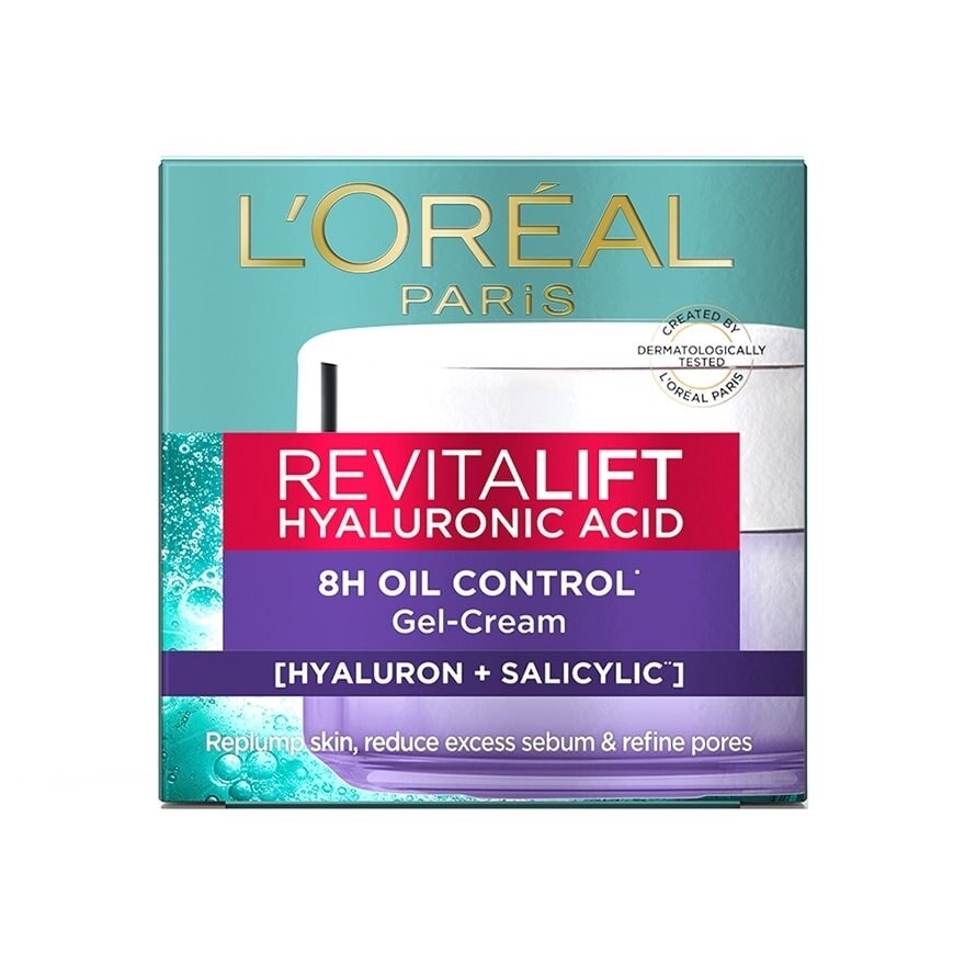 L'Oreal Paris Revitalift Hyaluronic Acid 8H Oil Control Gel-Cream 50 Ml.