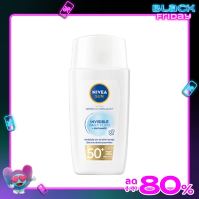 Nivea นีเวีย ซัน เดอร์มา อินวิซิเบิ้ล เดลี่ ฟลูอิด เอสพีเอฟ50+ 40 มล.