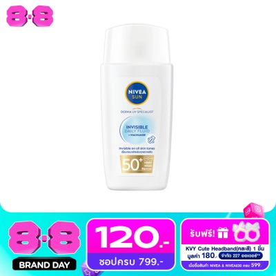 Nivea - NIVEA Sun Derma Invisible Daily Fluid SPF50+ 40 Ml. image