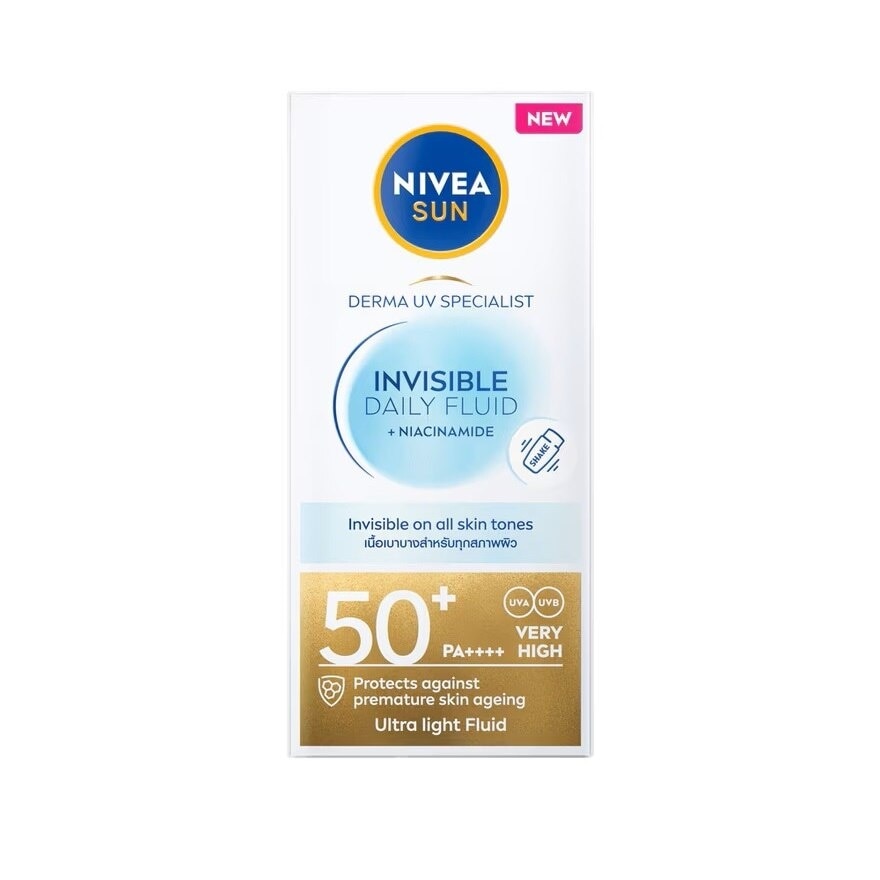 NIVEA Sun Derma Invisible Daily Fluid SPF50+ 40 Ml.