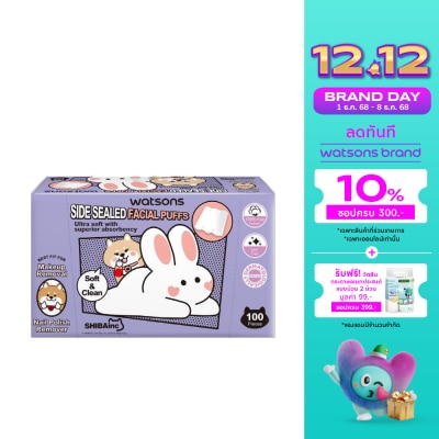 WATSONS วัตสันสำลีแผ่นรีดข้าง 100แผ่น (Shibainc Comics)..