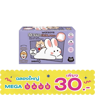 WATSONS - วัตสันสำลีแผ่นรีดข้าง 100แผ่น (Shibainc Comics).. image