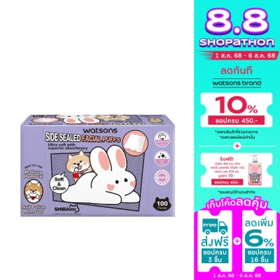 WATSONS วัตสันสำลีแผ่นรีดข้าง 100แผ่น (Shibainc Comics)..