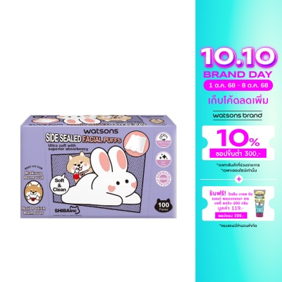 WATSONS วัตสันสำลีแผ่นรีดข้าง 100แผ่น (Shibainc Comics)..