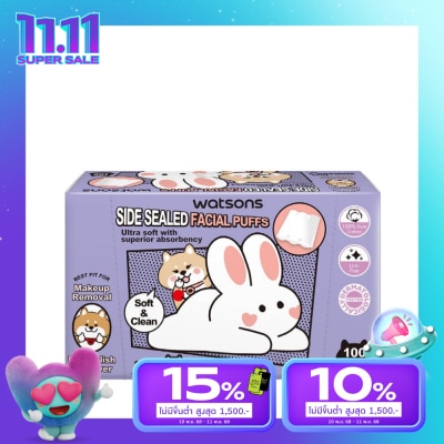 Watsons Watsons Side Sealed Facial Puffs 100s (Shibainc Comics)..