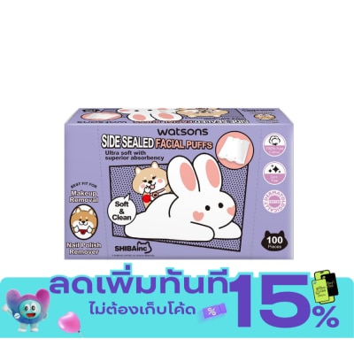 WATSONS วัตสันสำลีแผ่นรีดข้าง 100แผ่น (Shibainc Comics).. image