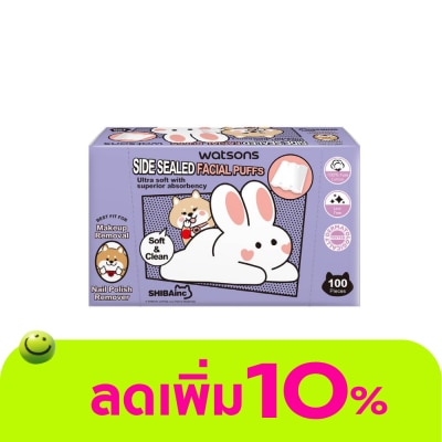 WATSONS - วัตสันสำลีแผ่นรีดข้าง 100แผ่น (Shibainc Comics)..