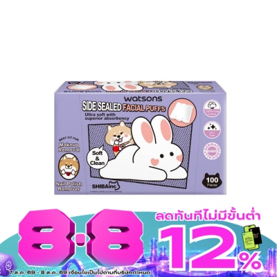 WATSONS - วัตสันสำลีแผ่นรีดข้าง 100แผ่น (Shibainc Comics).. image