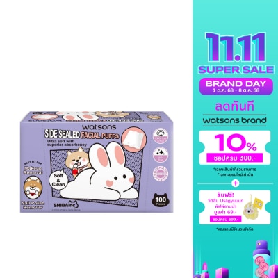 Watsons Watsons Side Sealed Facial Puffs 100s (Shibainc Comics)..