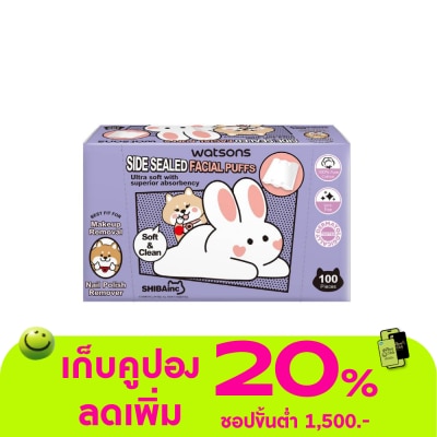 WATSONS - วัตสันสำลีแผ่นรีดข้าง 100แผ่น (Shibainc Comics)..