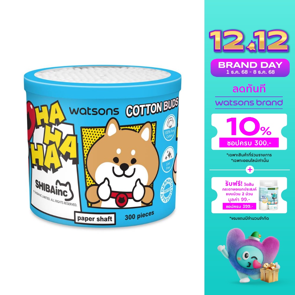 Watsons Paper Shalf Cotton Buds 300s.(Shibainc Comics)