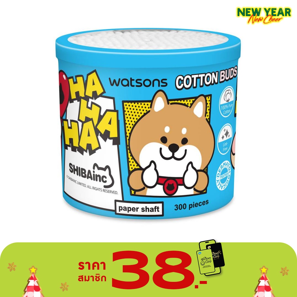 Watsons Paper Shalf Cotton Buds 300s.(Shibainc Comics)