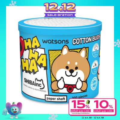 WATSONS วัตสันสำลีก้านกระดาษ 300 ก้าน (Shibainc Comics).