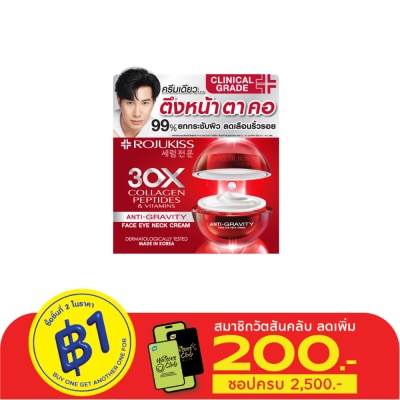 Rojukiss โรจูคิส เฟซ อาย เนค ครีม 30 มล. บำรุงผิวหน้า รอบดวงตา ลำคอ