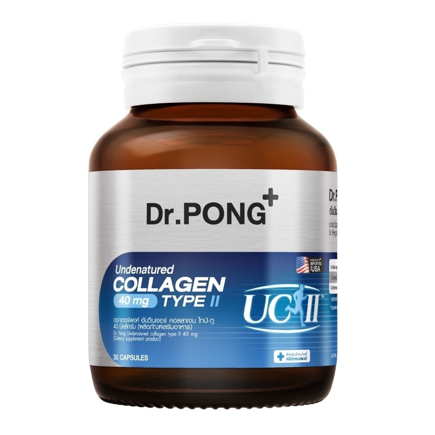 Dr.Pong Undenatured Collagen Type-II 40 mg. (Dietary Supplement) 30 Capsules image