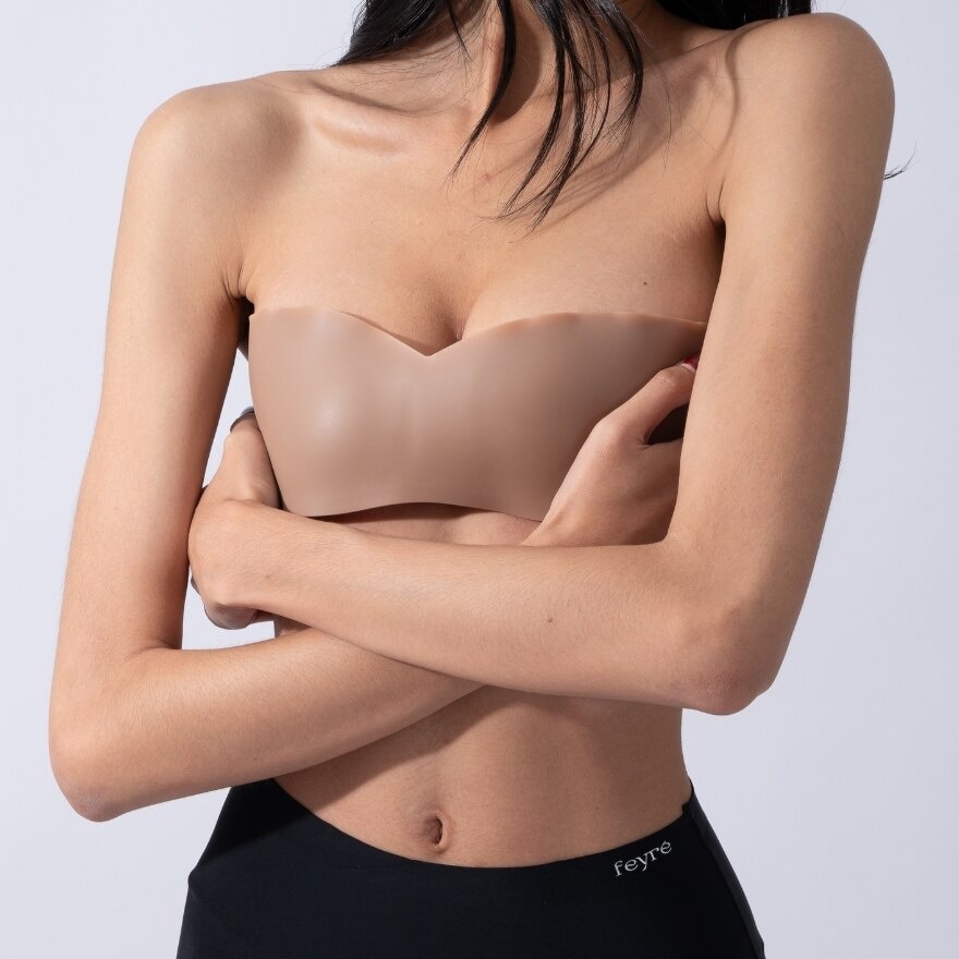 Feyre One Size Adhesive Silicone Bra Walnut