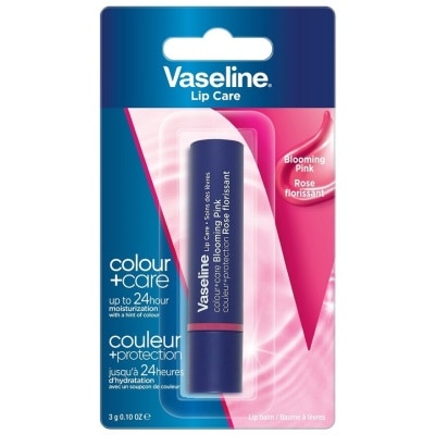 Vaseline วาสลีน ลิป แคร์ คัลเลอร์ พลัส แคร์ บลูมมิ่ง พิงค์ 3 กรัม ลิปบำรุงริมฝีปาก ชุ่มชื้น