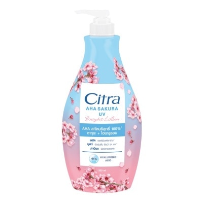 Citra Citra AHA Sakura UV Bright Lotion 500 Ml. โลชั่น ผิวชุ่มชื่น กู้ผิวหยาบกร้าน