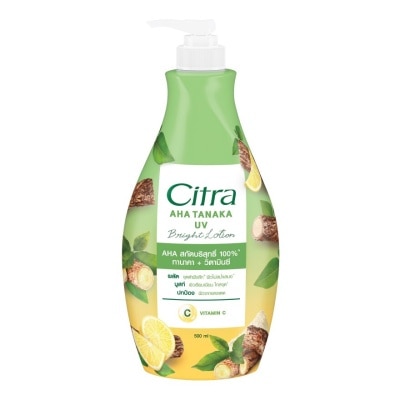 Citra Citra AHA Tanaka UV Bright Lotion 500 Ml. โลชั่น ลดเลือนจุดดำ ผิวเนียนใส