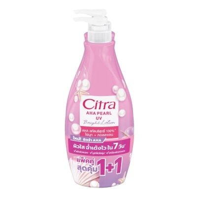 Citra Citra AHA Pearl UV Bright Lotion 300 Ml.Twin Pack ผิวไบรท์ ออร่า ดูกระจ่างใส