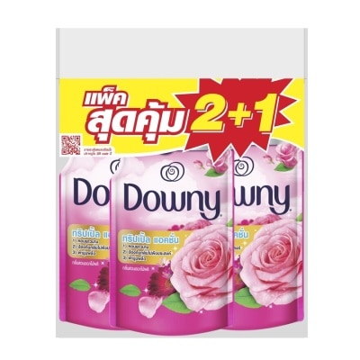 Downy ดาวน์นี่ ผลิตภัณฑ์ปรับผ้านุ่ม สูตรเข้มข้นพิเศษ การ์เด้นบลูม ถุงเติม 490 มล.แพ็ค(2+1)