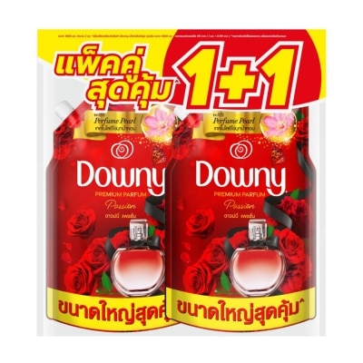 Downy ดาวน์นี่ พรีเมียม เพอร์ฟูม ผลิตภัณฑ์ปรับผ้านุ่ม เข้มข้นพิเศษ แพชชั่น ถุงเติม 1 ลิตรX2