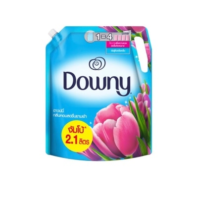 Downy ดาวน์นี่ ผลิตภัณฑ์ปรับผ้านุ่ม สูตรเข้มข้นพิเศษ กลิ่นหอมสดชื่นยามเช้า ถุงเติม 2.1 ลิตร