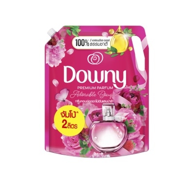 Downy ดาวน์นี่ พรีเมียมเพอร์ฟูม ปรับผ้านุ่มเข้มข้นพิเศษ ช่อดอกไม้อันแสนน่ารัก ถุงเติม 2ลิตร image