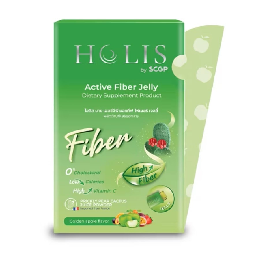 HOLIS BY SCGP Active Fiber Jelly Golden Apple Flavor 10 Sachets