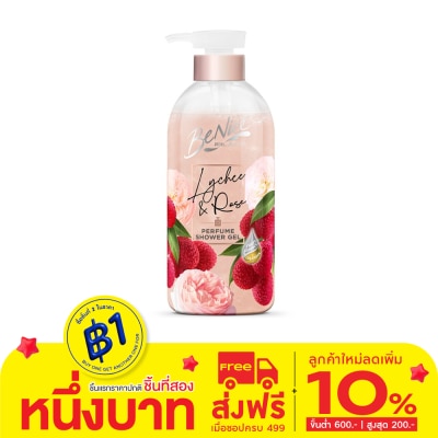 Benice บีไนซ์ เพอร์ฟูม ชาวเวอร์ เจล ไลชี่ แอนด์ โรส 450 มล.