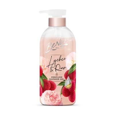 Benice Benice Perfume Shower Gel Lychee  Rose 450 Ml.