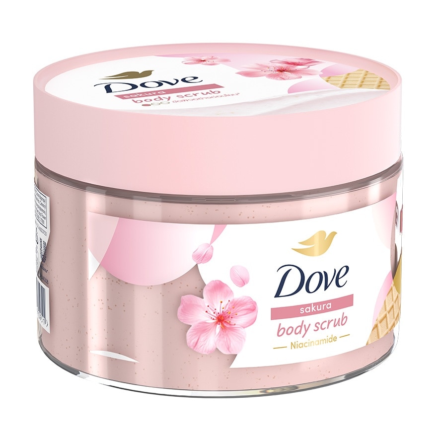 Dove Body Scrub Sakura 280 G. สครับ ขัดผิวกาย เนียนนุ่ม